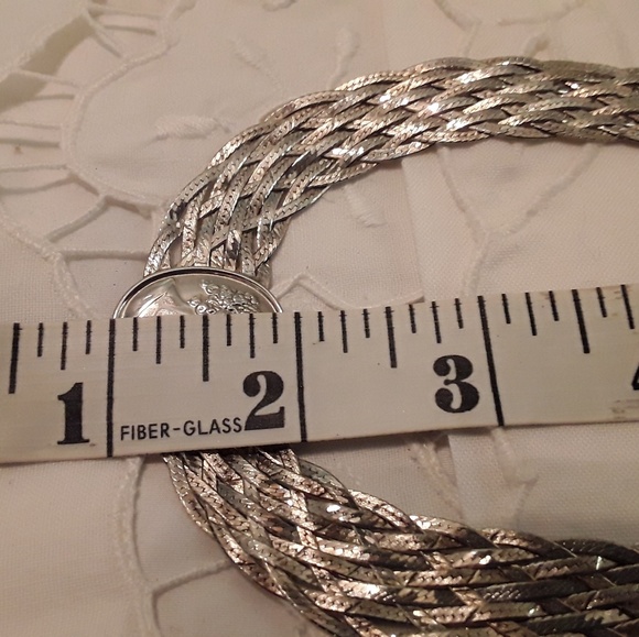 VTG SOLID 925 STERLING CAMEO CHOKER , 14 " ITALY - Picture 5 of 8